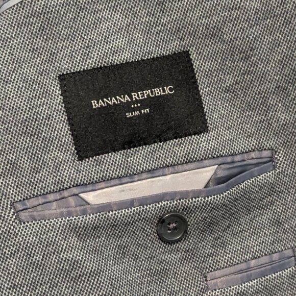 Banana Republic Sport Coat 42 S (Slim Fit) 100% cotton - Picture 4 of 6